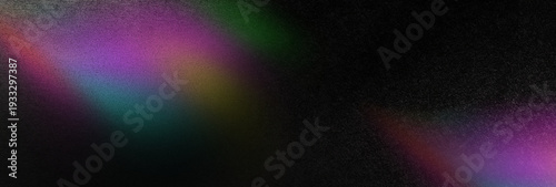 Konstfotografi Colorful light leak over a grainy black antique texture, ethereal background with a melancholic ambient glow