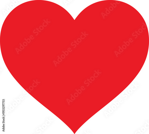 Red heart shape icon isolated on white background symbol of love and romance for valentines day wedding and anniversary designs