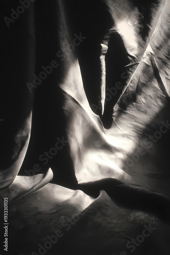 Charcoal Black with Soft White Light Spilling Background