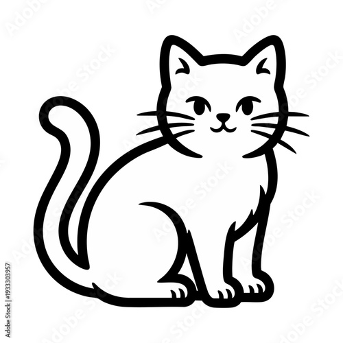 Cute Cat Outline