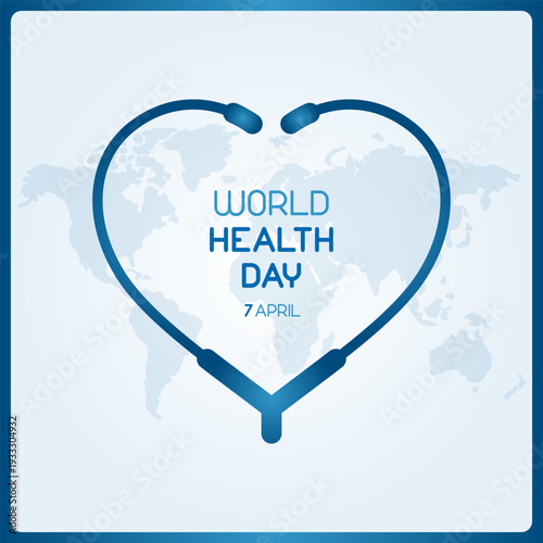 7 april world health day concept design vector illustration