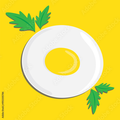 Egg omelet icon simple flat vector illustration. eps 10.