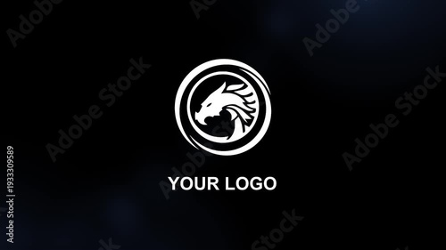 Dragon logo animation with 3D render.