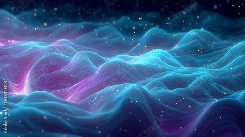 Red and blue neon light swirl motion background