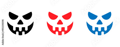 Halloween jack o lanterns with different colors and designs