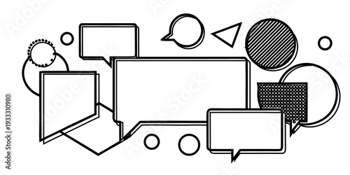 Speech Bubble Icon Set – Chat and Communication Symbols Collection