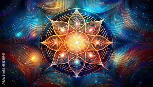 serene symmetry artistic sacred geometry wallpaper