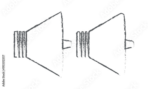 Megaphone icon. Loudspeaker vector set. Announcement sign isolated set on white background. Marketing megaphone sign. Eps 10.