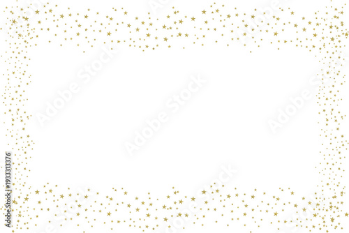 Foto Gold stars background, sparkling  confetti falling isolated on white