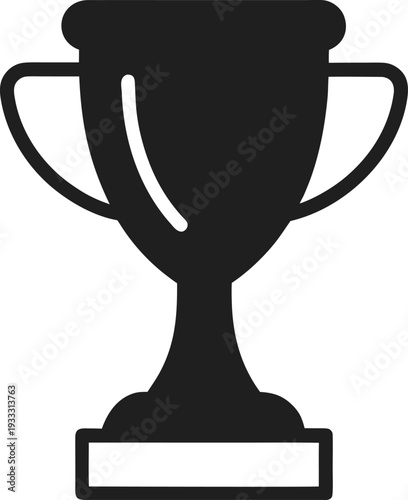 silhouette Trophy cup isolated on transparent background