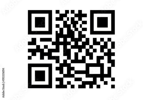 A very important to use black and white qr code on a pure a square matrix barcode for storing data digital technology symbol