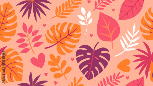 Groovy floral botanical pattern in 70s retro style for modern surface design, summer apparel, and trendy gift wrapping.eps