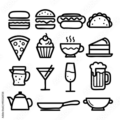 Food and Drink Icons Set