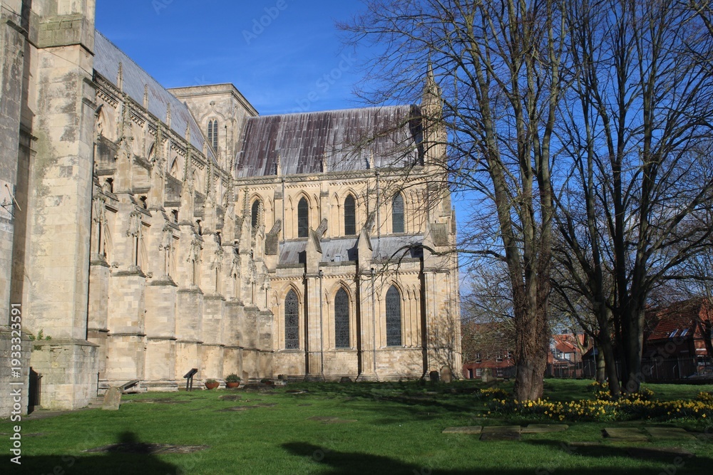 Fototapeta premium Springtime view of Beverley Minster.