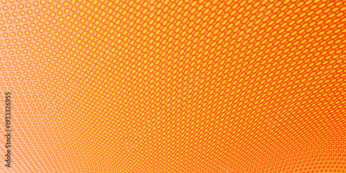 Pink  orange red polka dots gradient halftone background. Pop art cartoon dot texture with comic graphic design, Horizontal abstract pattern wall. vector modern