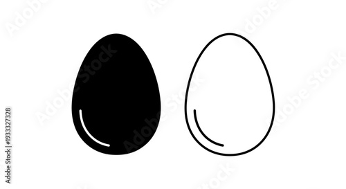 Black and white egg shapes Vector