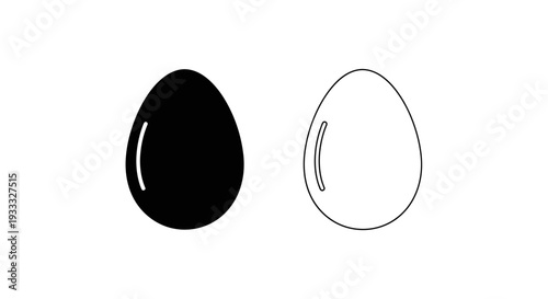 Black and white eggs Vector