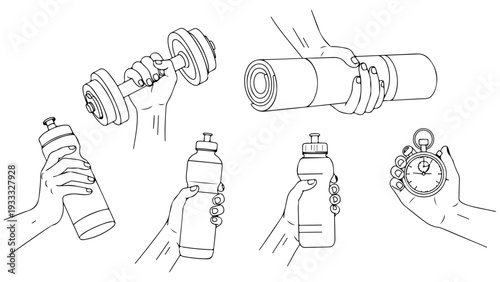 A detailed illustration of hands assembling and disassembling a mechanical component