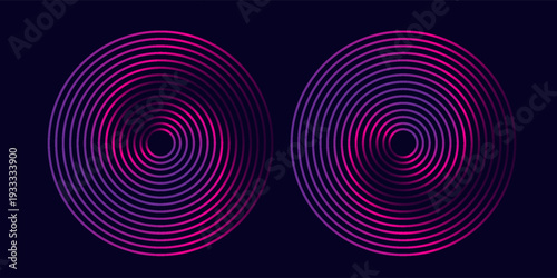 Abstract background with spiral circle lines, technology futuristic template. Vector illustration.