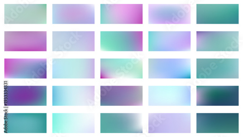 Swatch iridescent gradient abstract background featuring metallic glow and vibrant rainbow blend. Contemporary vector design for web, packaging and digital visuals.