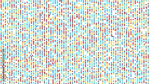 Colorful grid blocks. Computer generated 3d render