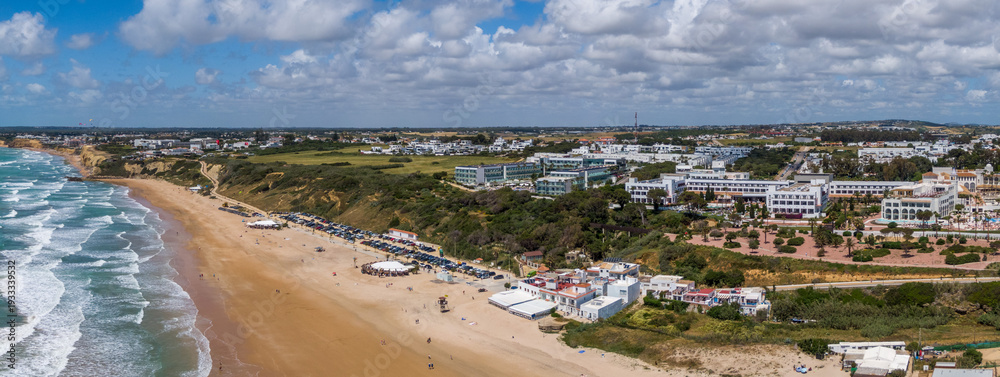 Fototapeta premium Aerial view of the Conil de la Frontera, Spain