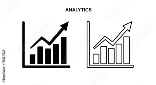Analytics business growth charts Vector