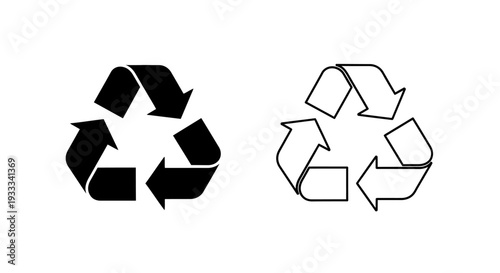 Recycling symbol icons Vector