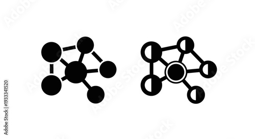 Molecular structure chemistry atomic bonds Vector