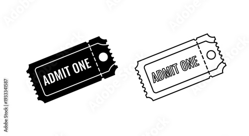 Admit one ticket Vector