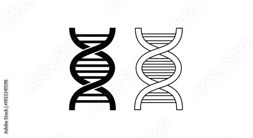 Dna double helix structure genetics Vector