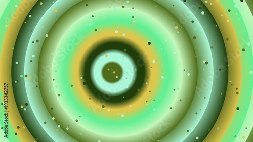 Concentric Circles with Green Yellow Gradient.