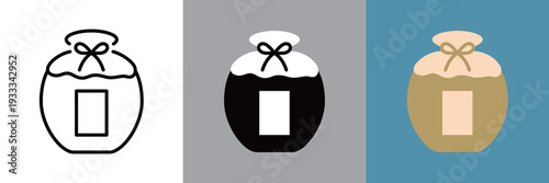 シンプルな泡盛のラインアイコン