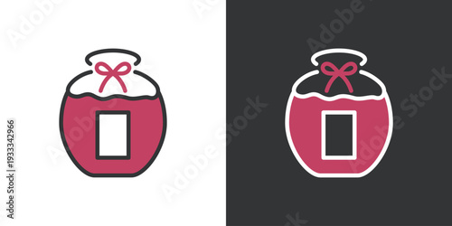 シンプルな泡盛のラインアイコン