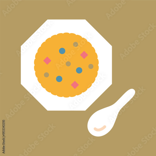 シンプルなチャーハンのアイコン