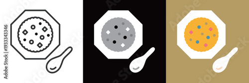 シンプルなチャーハンのアイコン