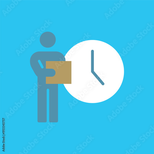 宅配時間のシンプルなアイコン