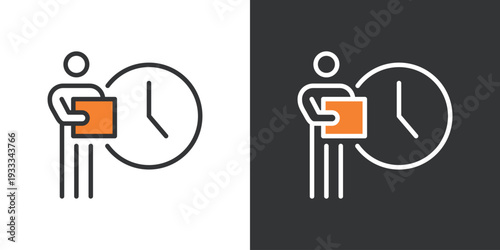 宅配時間のシンプルなアイコン