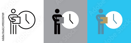 宅配時間のシンプルなアイコン