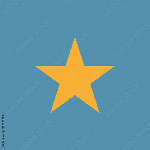 星のシンプルなカラーアイコン