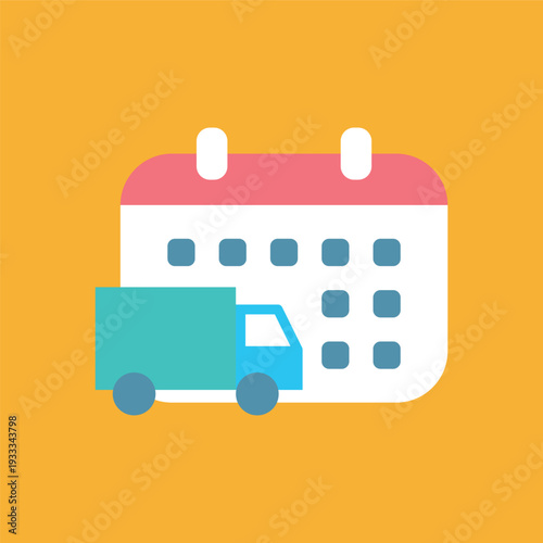 シンプルな宅配のスケジュールアイコン