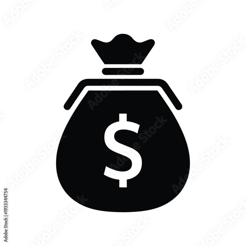 Wallet Money Bag Silhouette Icon