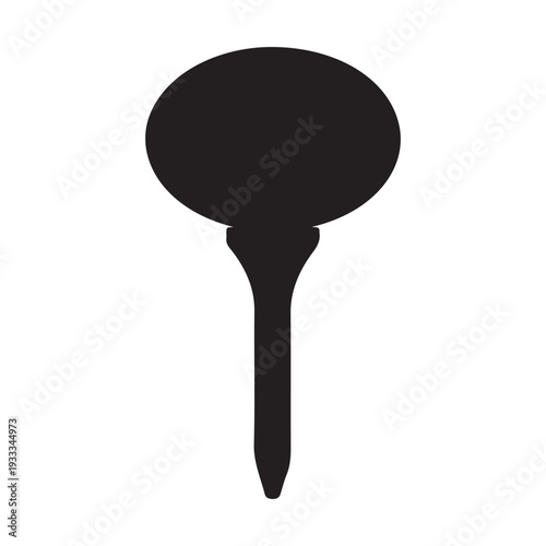 Golf tee for teeing off in vector on white back ground