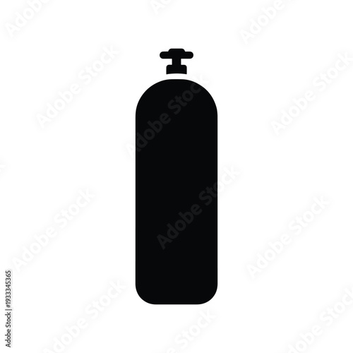 Oxygen Cylinder Silhouette Icon