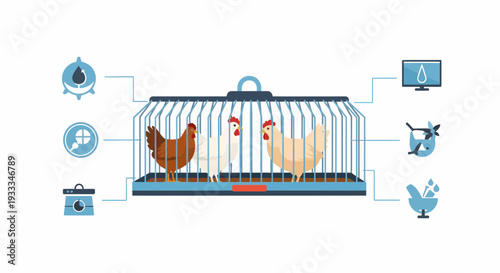 Modern Poultry Farming with Technology and Automation.