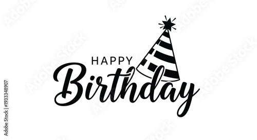 Happy birthday greeting card illustration