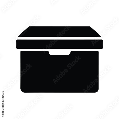 Home Sample Collection Box Silhouette Icon Medical Test Kit Vector