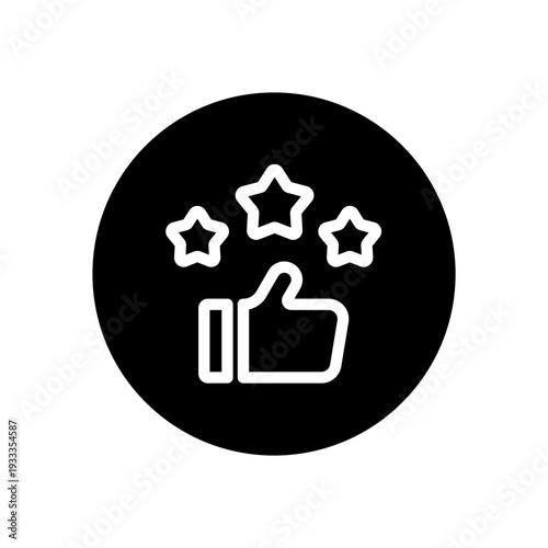 Positive customer feedback and rating icon