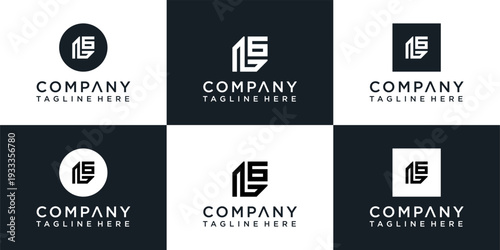 Company logo template design elements and branding identity concept.