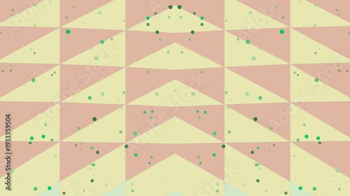 Geometric Pattern with Pastel Colors and Dots.